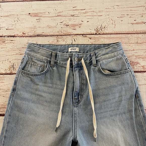 Eter Korea Jeans Made In Korea Wide Leg Women's Inseam 28" Waist 28 Medium - Picture 7 of 14